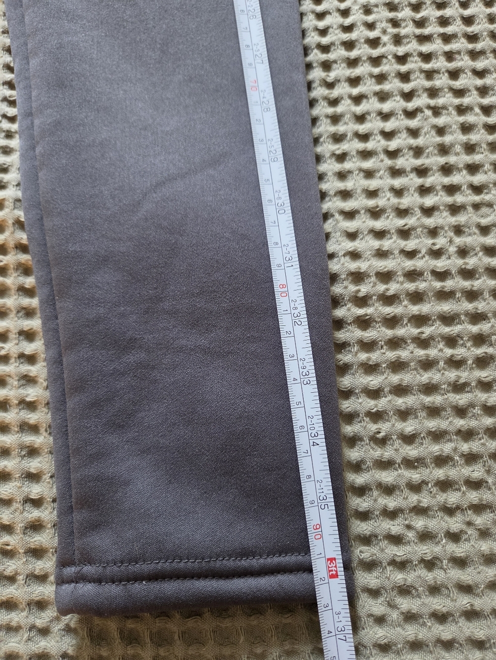 ​Sherpa Lined Fleece Leggings Charcoal Grey Thermal Winter Pants Cat Detail - Picture 13 of 14